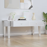 Mirrored Coffee Table 106x45x45 cm Engineered Wood and Glass 348528