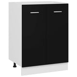 801189 Bottom Cabinet "Lyon" Black 60x46x81,5 cm Engineered Wood