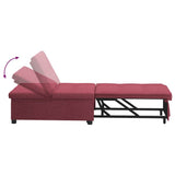 Sofa Bed Wine Red 194 x 50 x 82 cm Plywood 42008585