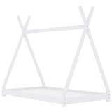 Kids Bed Frame White Solid Pine Wood 90x200 cm 283360