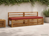 2-Piece Bench Cushions SOEST 2 pcs 100% Polyester Red 949793