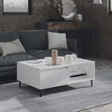 Coffee Table White 90x60x35 cm Engineered Wood 806004