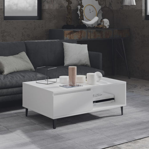 Coffee Table White 90x60x35 cm Engineered Wood 806004