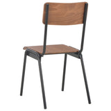 Dining Chairs 6 pcs Brown Plywood 278798