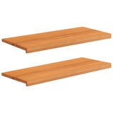 Window Sills 2 pcs Light Brown 90 x 40 x 2 cm Solid Beech Wood 42048201