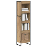 Book Cabinet Artisian Oak 40 x 30 x 155 cm Engineered Wood 886377