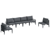 Garden Sofa Set Anthracite Steel 3378976