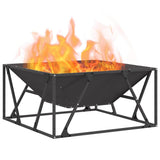 Fire Pit Black 80 x 80 x 40 cm Steel 858994