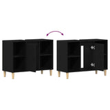 Sink Cabinet Black Oak 80x33x60 cm Engineered Wood 862127