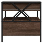 ZNTS Coffee Table with Infinity LED Brown Oak 50x50x51 cm 847716