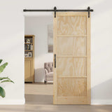 Sliding Door ORKDAL Natural 86 x 211 cm Solid Pine Wood 3445601