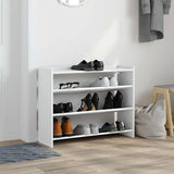 Shoe Rack White 80x25x62 cm Engineered Wood 859914