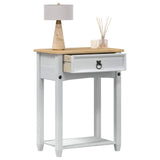 Console table with Drawer White 55 x 35 x 73 cm Solid Pine Wood 42024942
