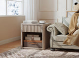 Modern Bedside Table Set of 2, Bedside Cabinet with Drawer and Open Shelf, Side End Table, T3398P555170