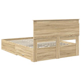 Bed Frame with Drawer with Headboard Manual Engineered Wood 3410312