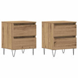 Bedside Cabinet with Drawer 2 pcs Artisan oak 40 x 35 x 50 cm 863485
