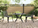 3 Piece Bistro Set Black Cast Aluminium 3216331