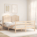 Bed Frame without Mattress Double Solid Wood 3194156