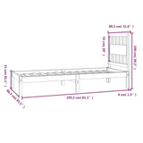 Bed Frame without Mattress White Solid Wood Small Single 3103894