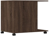 Printer Stand with Wheels Brown Oak 60x40x68.5 cm 840645