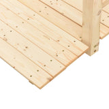 Garden Bridge with Railings 150x67x56cm Solid Wood Spruce 363355