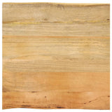 Table Top 60x60x2.5 cm Live Edge Solid Wood Mango 370714