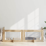 Dog Gate with Stands 4 pcs Sonoma Oak 100 x 60 cm 892116