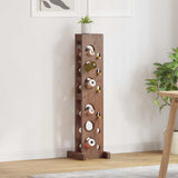 Rack Brown 20 x 25 x 100 cm Solid Mahogany Wood 42012371