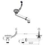 Kitchen Sink with Drainer Granite 76.5 cm x 46 cm x 28 cm 42053744