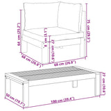 2 Piece Garden Sofa Set with Cushions Solid Wood Acacia 367626