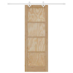 Sliding Door Manual Natural and black 73.5 x 211 cm 3333552