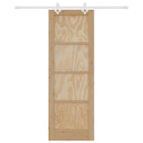 Sliding Door Manual Natural and black 73.5 x 211 cm 3333552