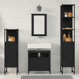 Bathroom Furniture Set 4 pcs Black oak 33 x 33 x 185.5 cm 3334427