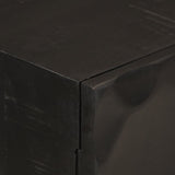 Sideboard Black 55x30x76 cm Solid Wood Mango and Iron 372005
