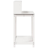 Potting Table with Shelves White 108x50x109.5 cm Solid Wood Pine 832413