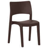 Garden Chairs 2 pcs Mocha Polypropylene 317727