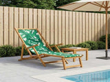Folding Sun Lounger 3 Position Solid Eucalyptus Wood 42024923
