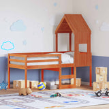 High Sleeper Bed without Mattress Wax Brown 75x190 cm Small Single Solid Wood Pine 3282021