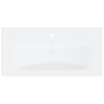 ZNTS Bathroom Furniture Set High Gloss White Engineered Wood 3071429