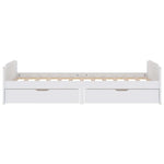Bed Frame without Mattress White Solid Wood Pine 90x200 cm 322160