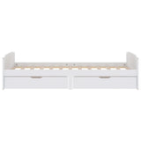 Bed Frame without Mattress White Solid Wood Pine 90x200 cm 322160