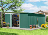 Garden Metal Storage Shed Outdoor Metal Tool House with Double Sliding Doors and 2 Air Vents, T3398P328408