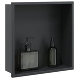 Shower Niche Matt Black 32x32x9 cm Stainless Steel 4005126