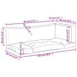 Pallet Cushions 3 pcs Light Blue Fabric 360948