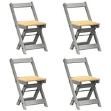 Dining Chairs Foldable 4 pcs Corona Grey Solid Wood Pine 4013438
