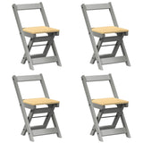 Dining Chairs Foldable 4 pcs Corona Grey Solid Wood Pine 4013438