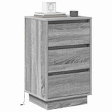 Bedside Cabinet Grey 39 x 34.5 x 65 cm Engineered wood 869631