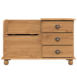 Storage Bench ASKIM Brown 100 x 39 x 62 cm Solid Pine Wood 4105439