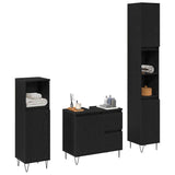 Bathroom Furniture Set 3 pcs Black Oak 30 x 30 x 190 cm 3333097