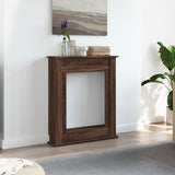 Fireplace Surround Brown Oak 75x20x87.5 cm Engineered Wood 854586